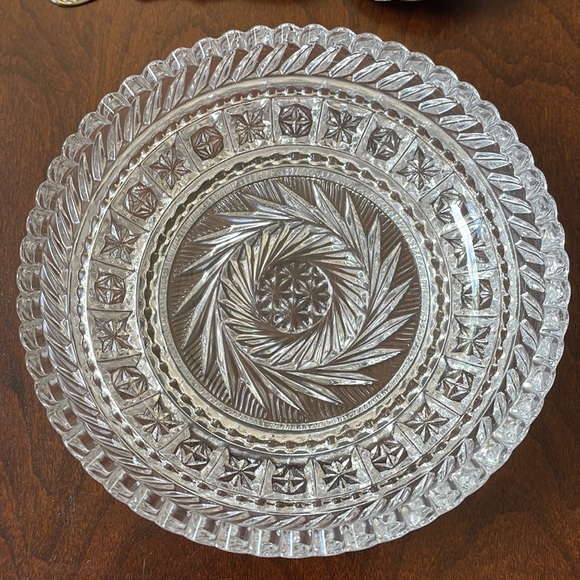 VTG Fostoria Great American Lead crystal Hostess Serving Candy Condiment Dish - Picture 5 of 12